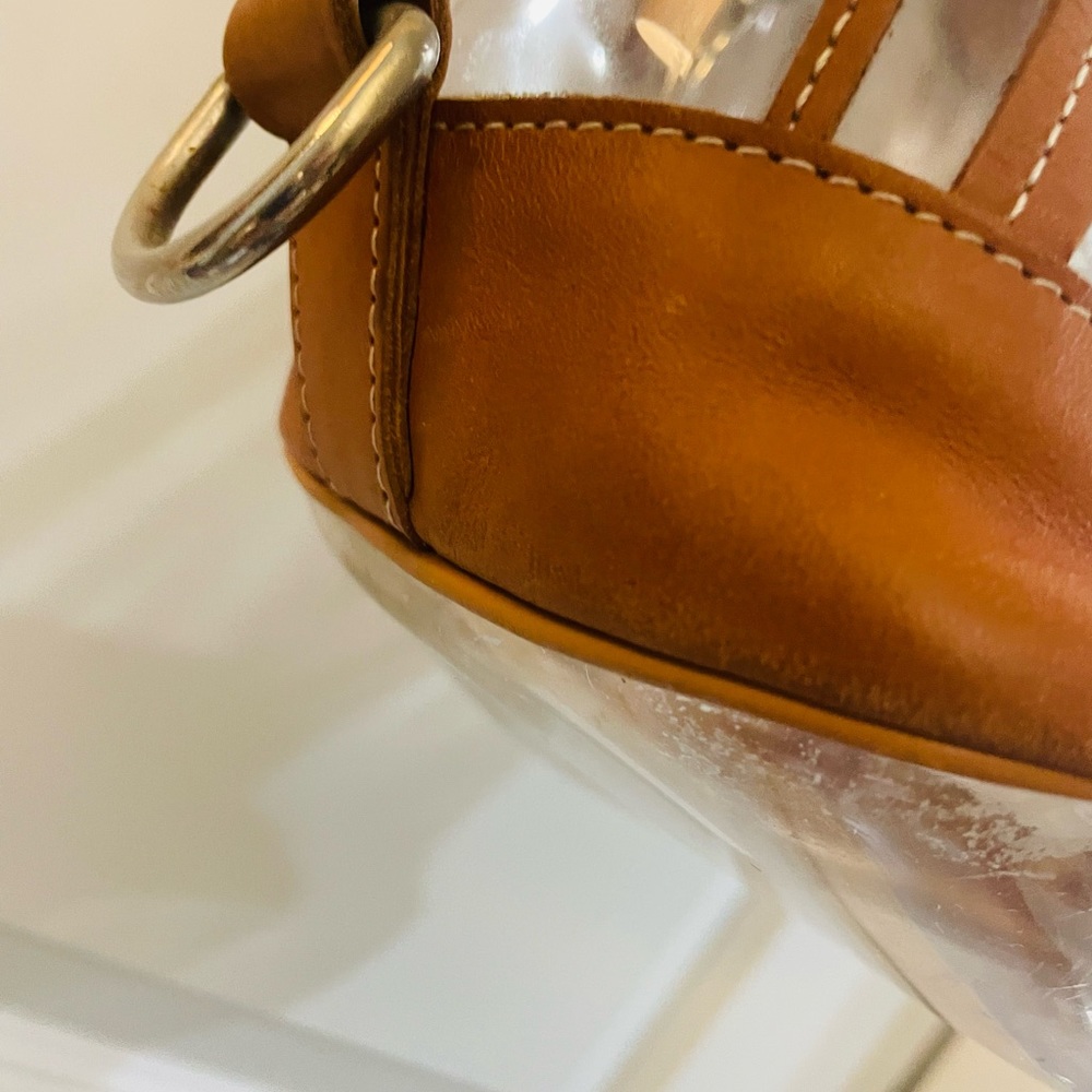 LONGCHAMP LEATHER PVC HUGE BUCKET BAG - Picture 8 of 16